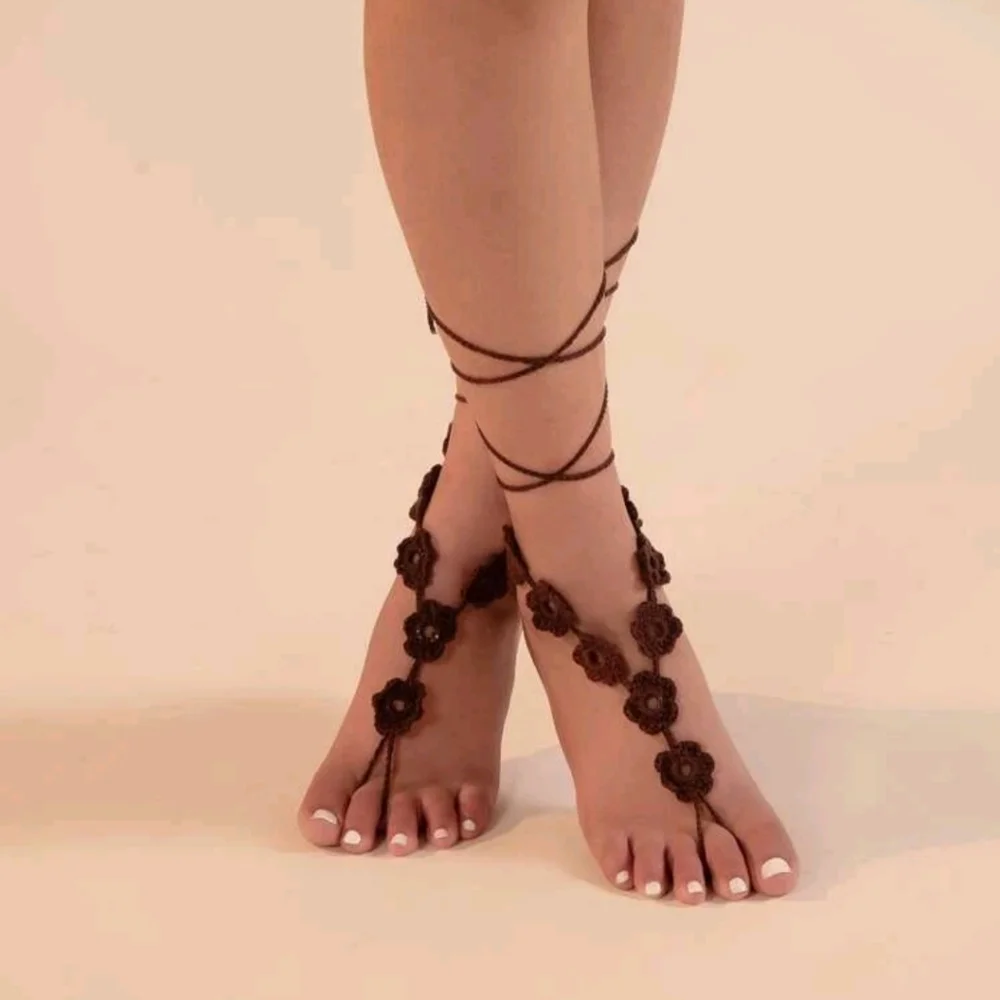 🍉5 for $25* Crochet Boho Barefoot Sandals